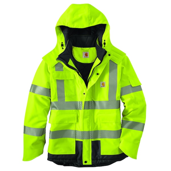 Carhartt Men's HV WP Class 3 Insulated Sherwood J S REG Insulated Loose Brite Lime OJ0787-M / 100787-323SREG - main